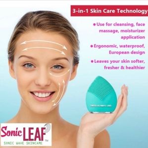 SWISS-ULTIMATE LABS Sonic Leaf massage 3-in-1 Facial Cleansing Brush NIB